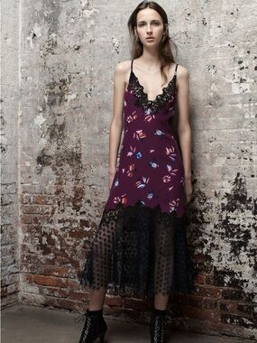 Rebecca Taylor Bellflower Slip Dress 8 nwt